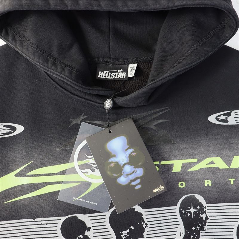 Hellstar Sports Hoodie & Sweatpants Set Black Green OKLU20261367