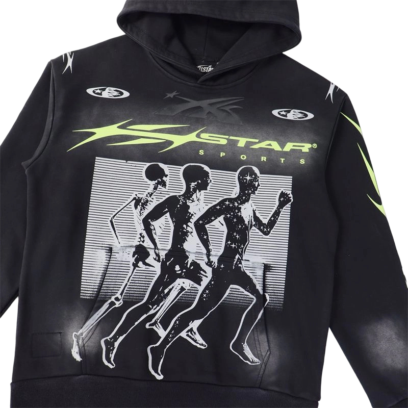 Hellstar Sports Hoodie & Sweatpants Set Black Green OKLU20261367