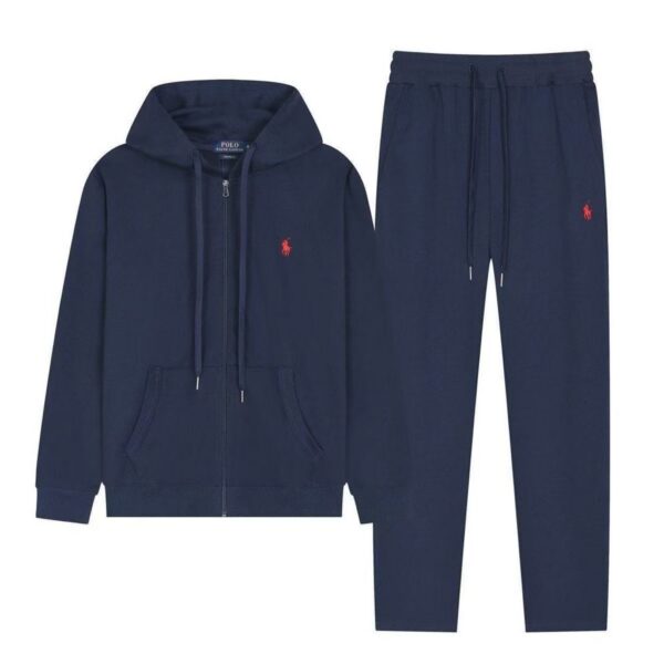 Polo Ralph Lauren Full Zip Hoodie Set navy blue red logo OKLU20261371