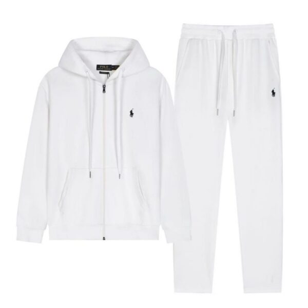 Polo Ralph Lauren Full Zip Hoodie Set White Black Label OKLU20261372
