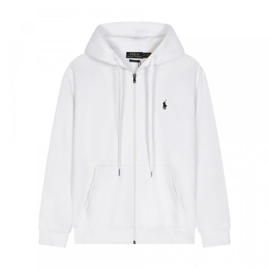 Polo Ralph Lauren Full Zip Hoodie Set White Black Label OKLU20261372