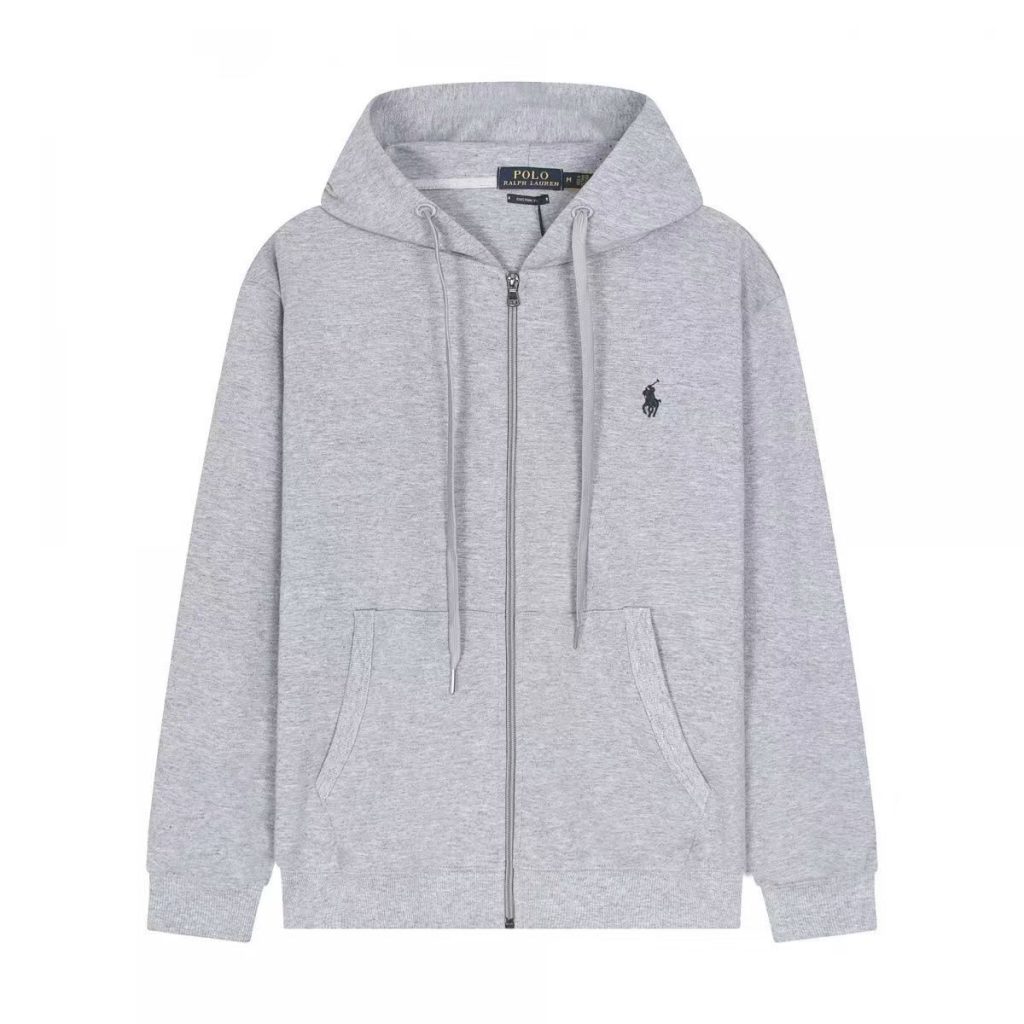 Polo Ralph Lauren Full Zip Hoodie Set Grey Black Label OKLU20261373