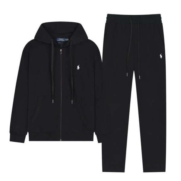 Polo Ralph Lauren Full Zip Hoodie Set Black White Label OKLU20261374