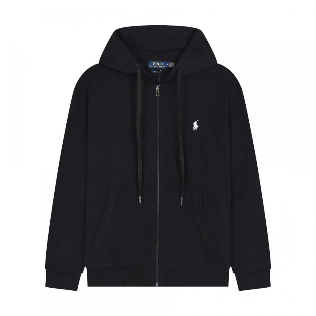 Polo Ralph Lauren Full Zip Hoodie Set Black White Label OKLU20261374