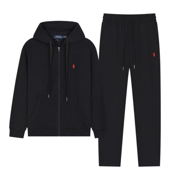 Polo Ralph Lauren Full Zip Hoodie Set Black Red Label OKLU20261375