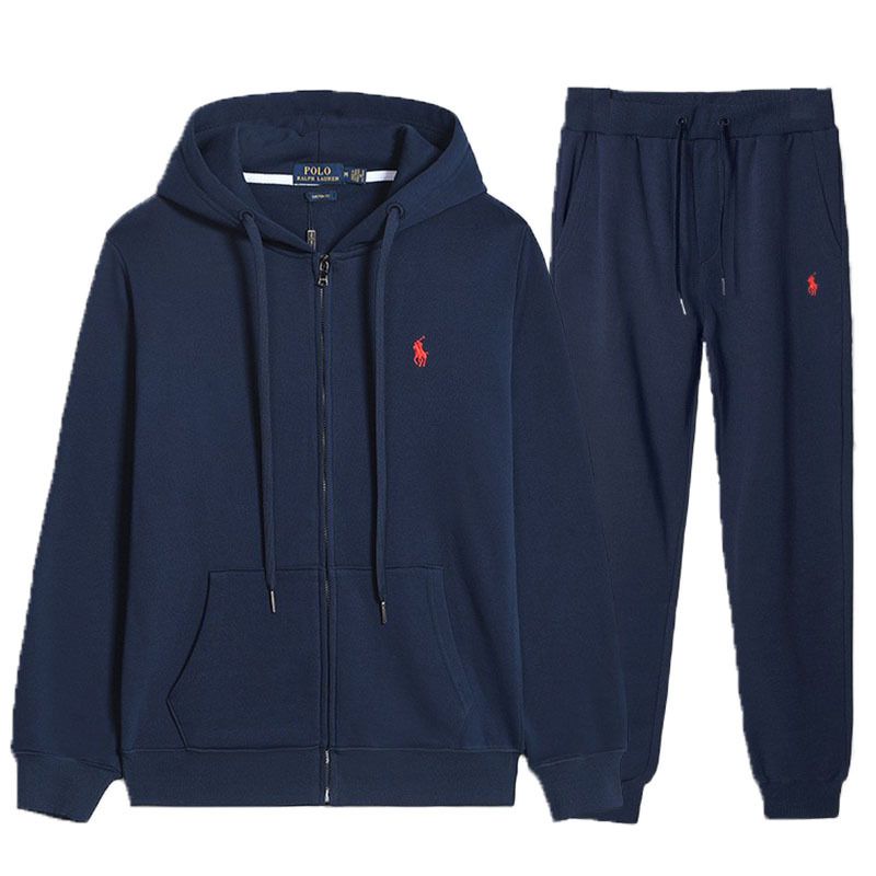 Polo Ralph Lauren Full Zip Hoodie Pants Set navy blue red logo OKLU20261377