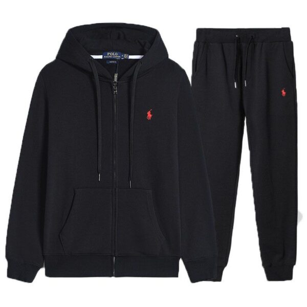 Polo Ralph Lauren Full Zip Hoodie Pants Set Black Red Label OKLU20261378