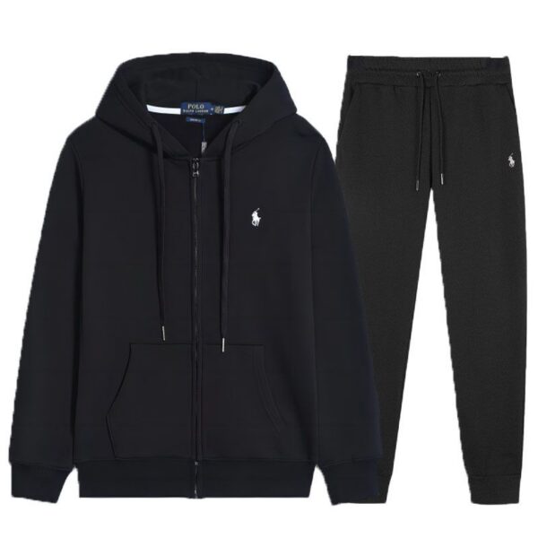 Polo Ralph Lauren Full Zip Hoodie Pants Set Black White Label OKLU20261379