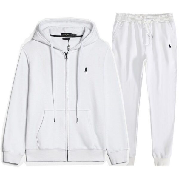 Polo Ralph Lauren Full Zip Hoodie Pants Set White Black Label OKLU20261380