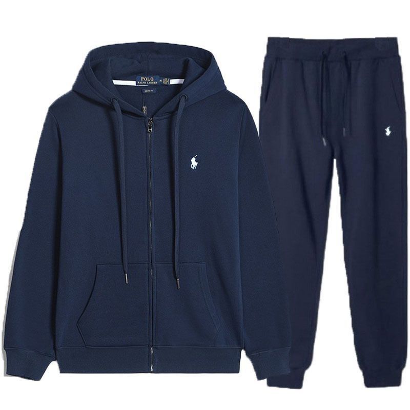 Polo Ralph Lauren Full Zip Hoodie Pants Set navy blue white label OKLU20261381