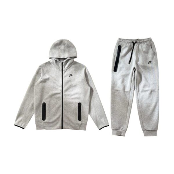 Nike Sportswear Tech Fleece Full-Zip Hoodie & Joggers Set Dark Heather Grey and Black OKLU20261385