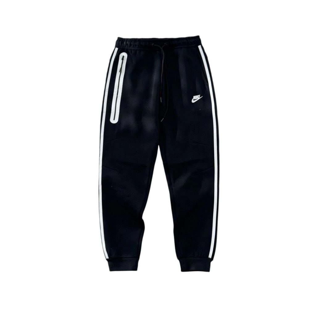Nike Sportswear Tech Fleece Full Zip Hoodie & Joggers Reflective Details Set Black Bemis Silver OKLU20261387