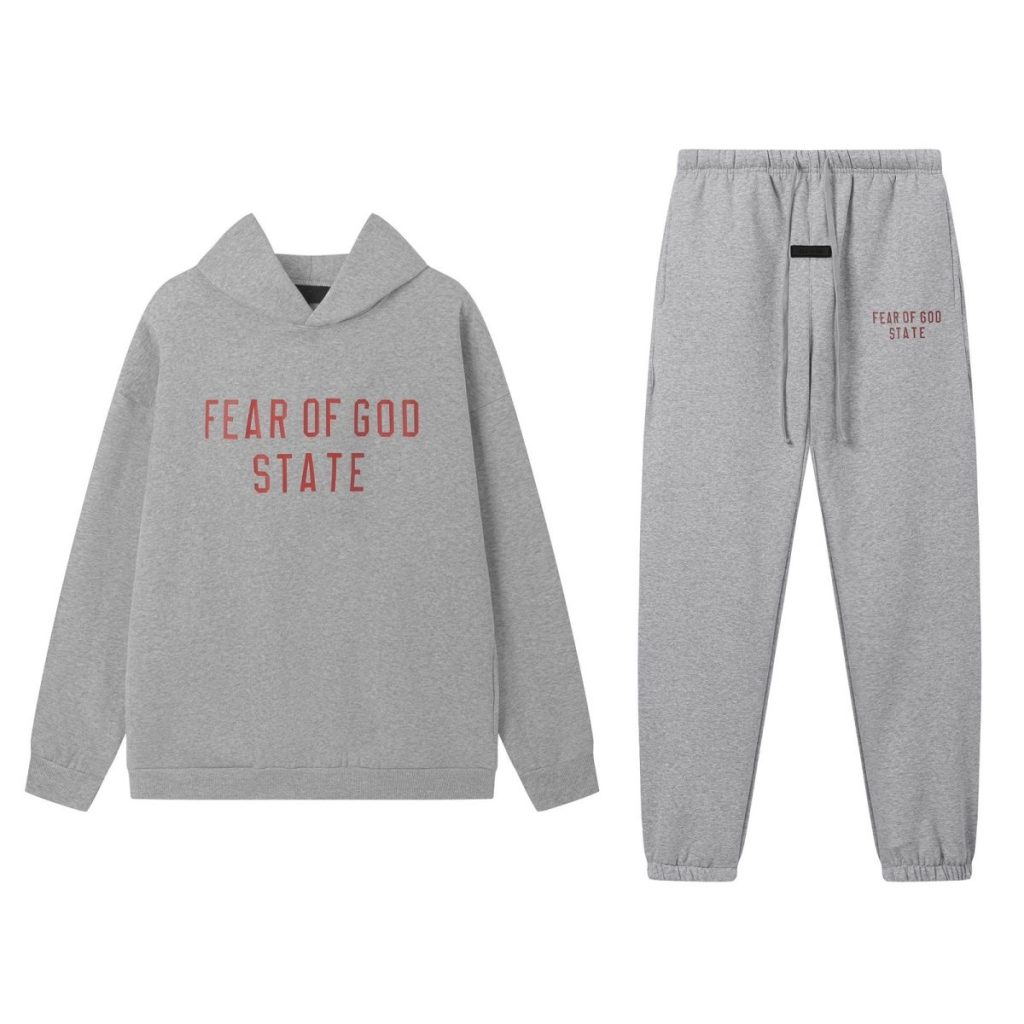 Fear of God Essentials Fleece Hoodie & Sweatpant Set Grey OKLU20261398