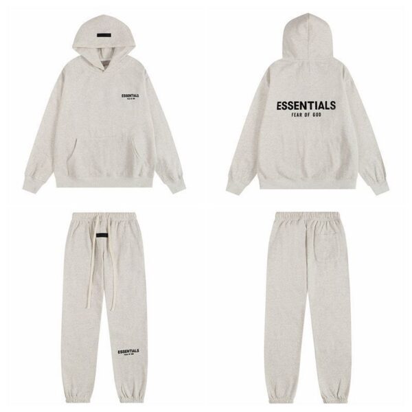 Fear of God Essentials Hoodie & Sweatpant Set Light Oatmeal OKLU20261404