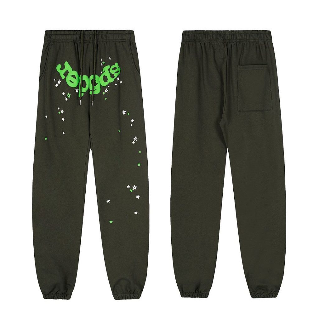 Sp5der Hoodie & Sweatpant Set Wait Web Slate Grey OKLU20261417