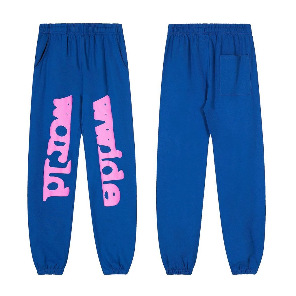 Sp5der Hoodie & Sweatpant Set Wordwide Star Beluga Blue OKLU20261418