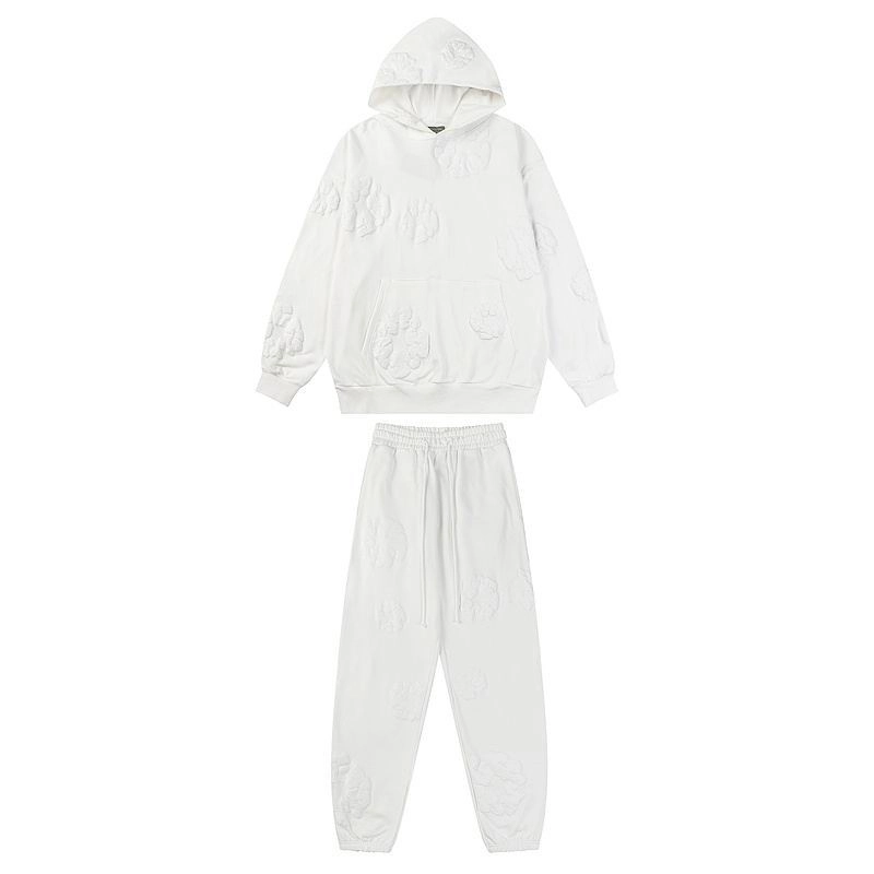 Denim Tears Hoodie & Sweatpant Sets Cotton Wreath Royal White OKLU20261419