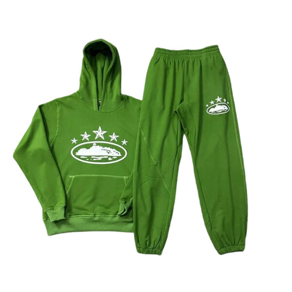 Corteiz 5 starz tracksuit green set OKLU20261429