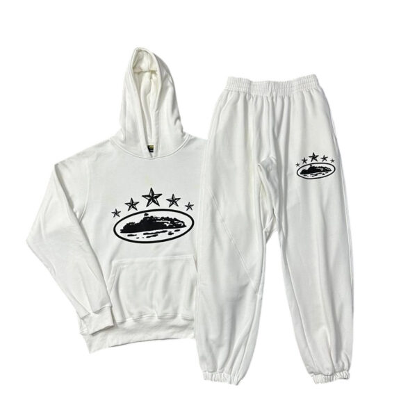 Corteiz 5 Starz tracksuit white set OKLU20261430