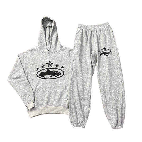 Corteiz 5 Starz tracksuit gray set OKLU20261432