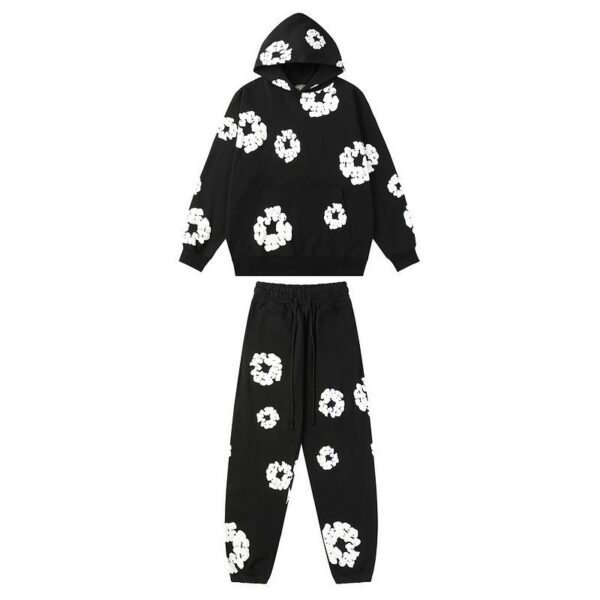 Denim Tears Hoodie & Sweatpant Sets Cotton Wreath Royal Black OKLU20261433