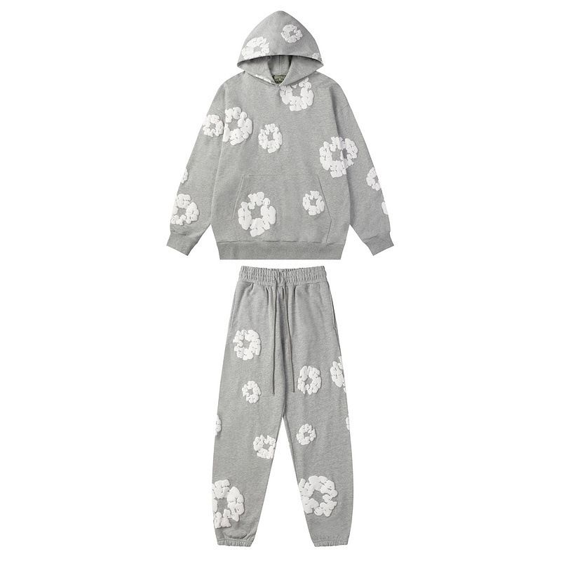 Denim Tears Hoodie & Sweatpant Sets Cotton Wreath Royal light gray OKLU20261435