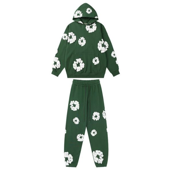 Denim Tears Hoodie & Sweatpant Sets Cotton Wreath Royal Green OKLU20261436