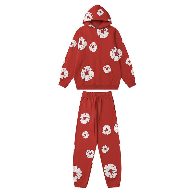 Denim Tears Hoodie & Sweatpant Sets Cotton Wreath Royal red OKLU20261437