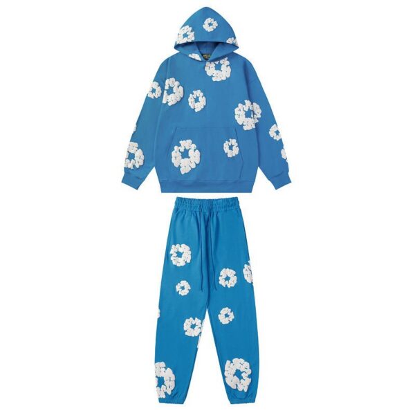 Denim Tears Hoodie & Sweatpant Sets Cotton Wreath Royal Sky blue OKLU20261439