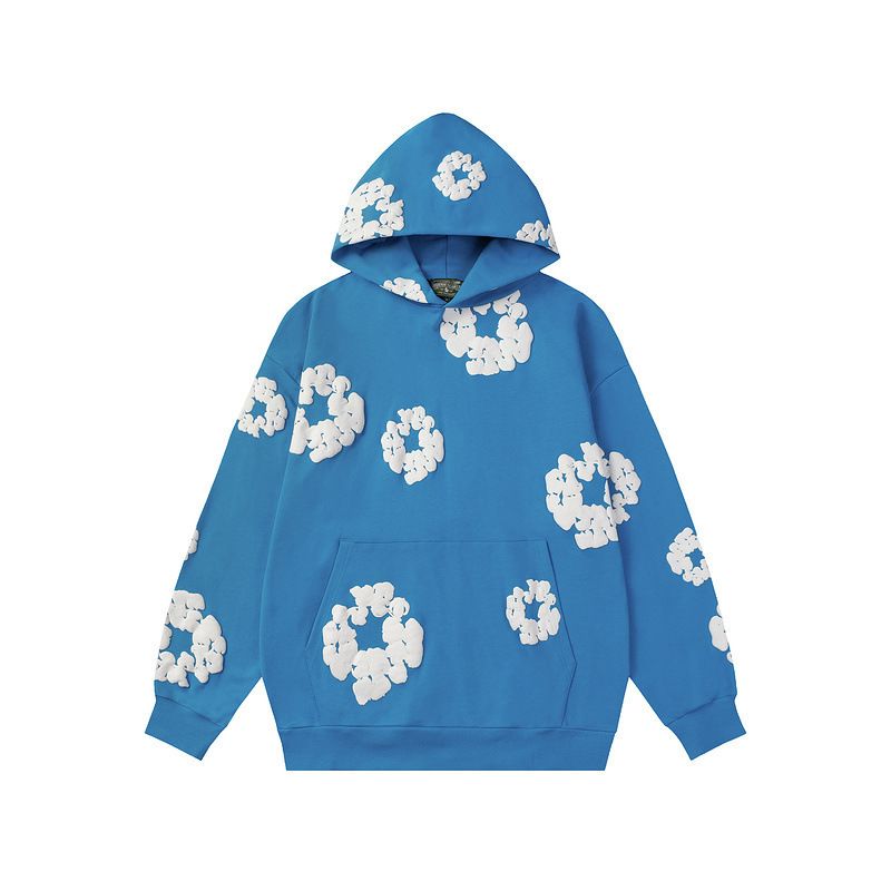 Denim Tears Hoodie & Sweatpant Sets Cotton Wreath Royal Sky blue OKLU20261439
