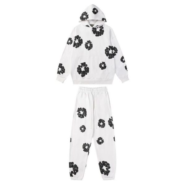 Denim Tears Hoodie & Sweatpant Sets Cotton Wreath Royal White and Black Flower OKLU20261442