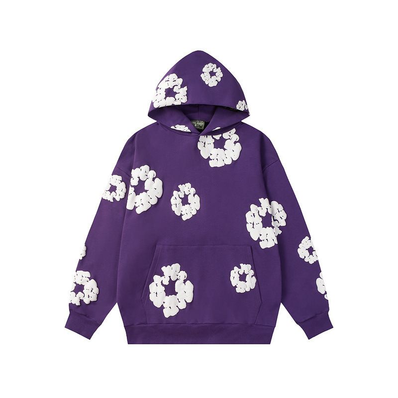 Denim Tears Hoodie & Sweatpant Sets Cotton Wreath Royal Purple OKLU20261445