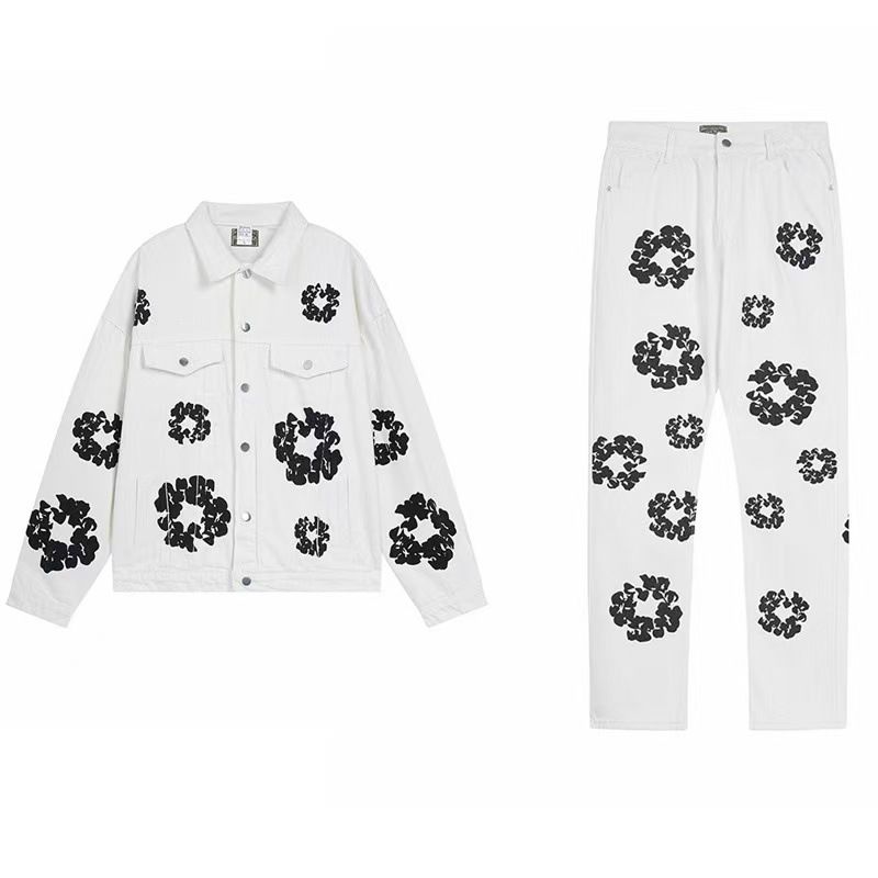 DENIM TEARS Jacket and jeans set White OKLU20261450