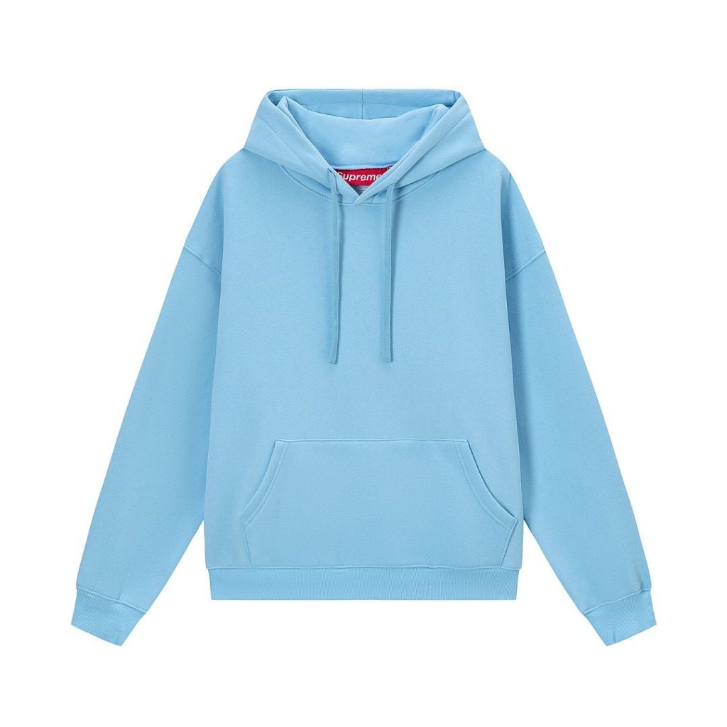 Supreme Satin Applique Hooded Sweatshirt & Sweatpant Set Blue OKLU20261455