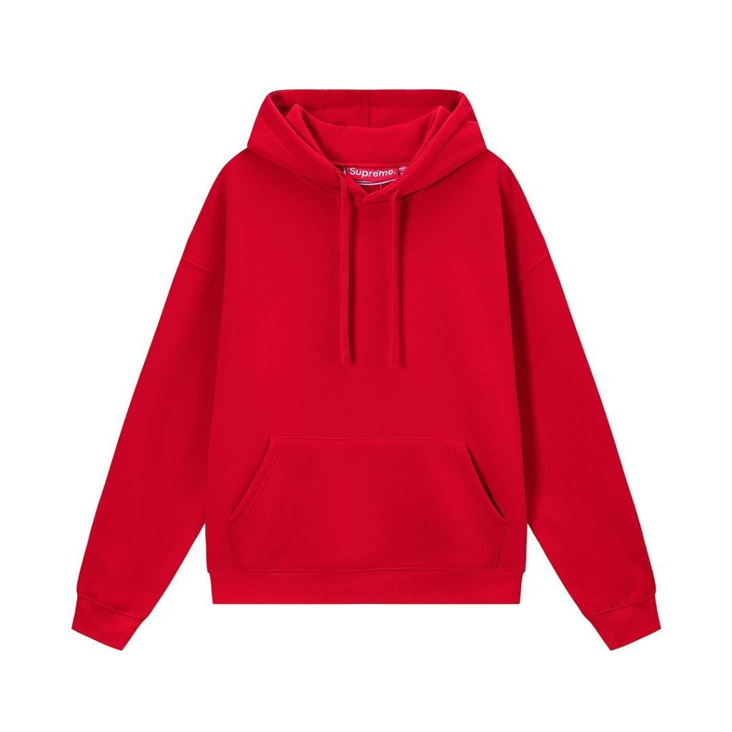 Supreme Satin Applique Hooded Sweatshirt & Sweatpant Set red OKLU20261456