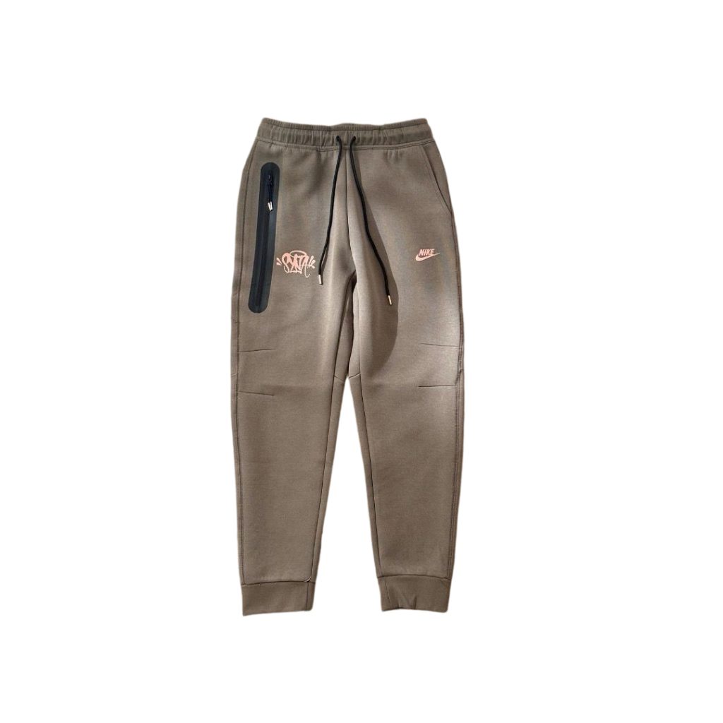 Nike Hoodie Zipper Sweatshirt Pants Set Brown OKLU20261471