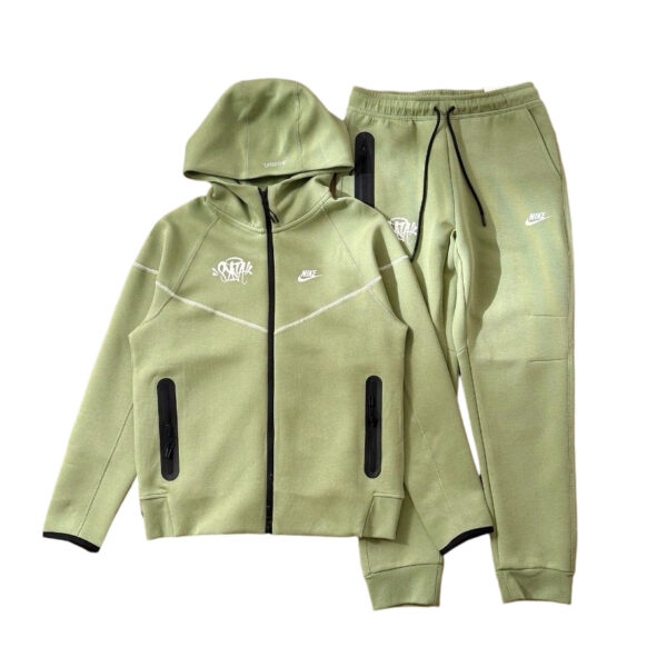 Nike Hoodie Zipper Sweater Pants Set Green OKLU20261472