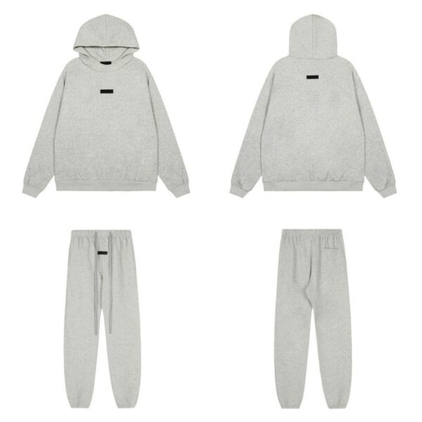 Fear of God Essentials Logo Hoodie and Sweatpants Set Flower Grey OKLU20261473
