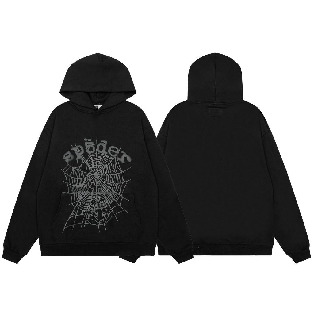 Sp5der Hoodie & Sweatpant Set OG Web Heather Black OKLU20261476