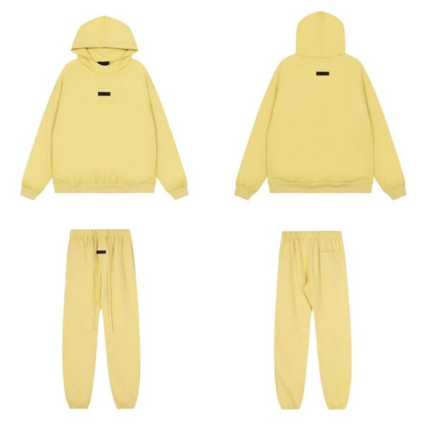 Fear of God Essentials Logo Hoodie and Sweatpants Set Yellow OKLU20261478