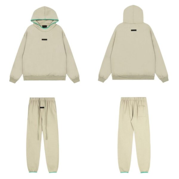 Fear of God Essentials Logo Hoodie and Sweatpants Set Light Coffee OKLU20261479