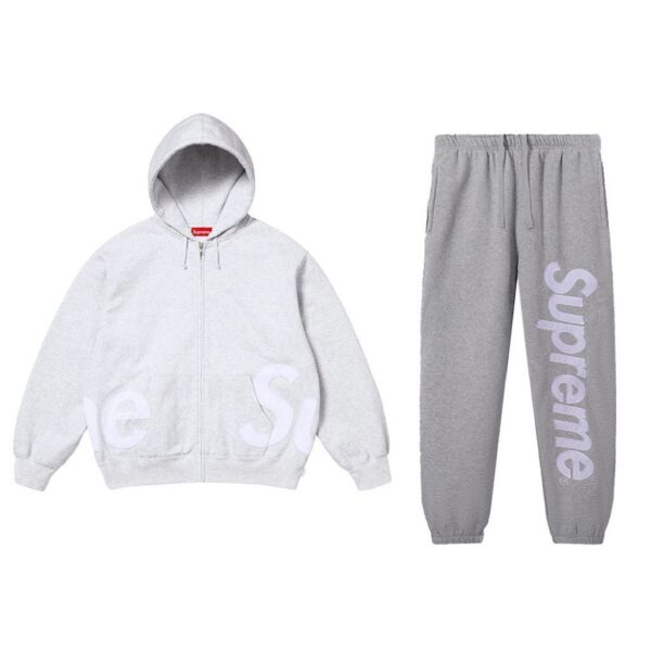 Supreme Hooded Sweatshirt & Sweatpant Set Grey OKLU20261482