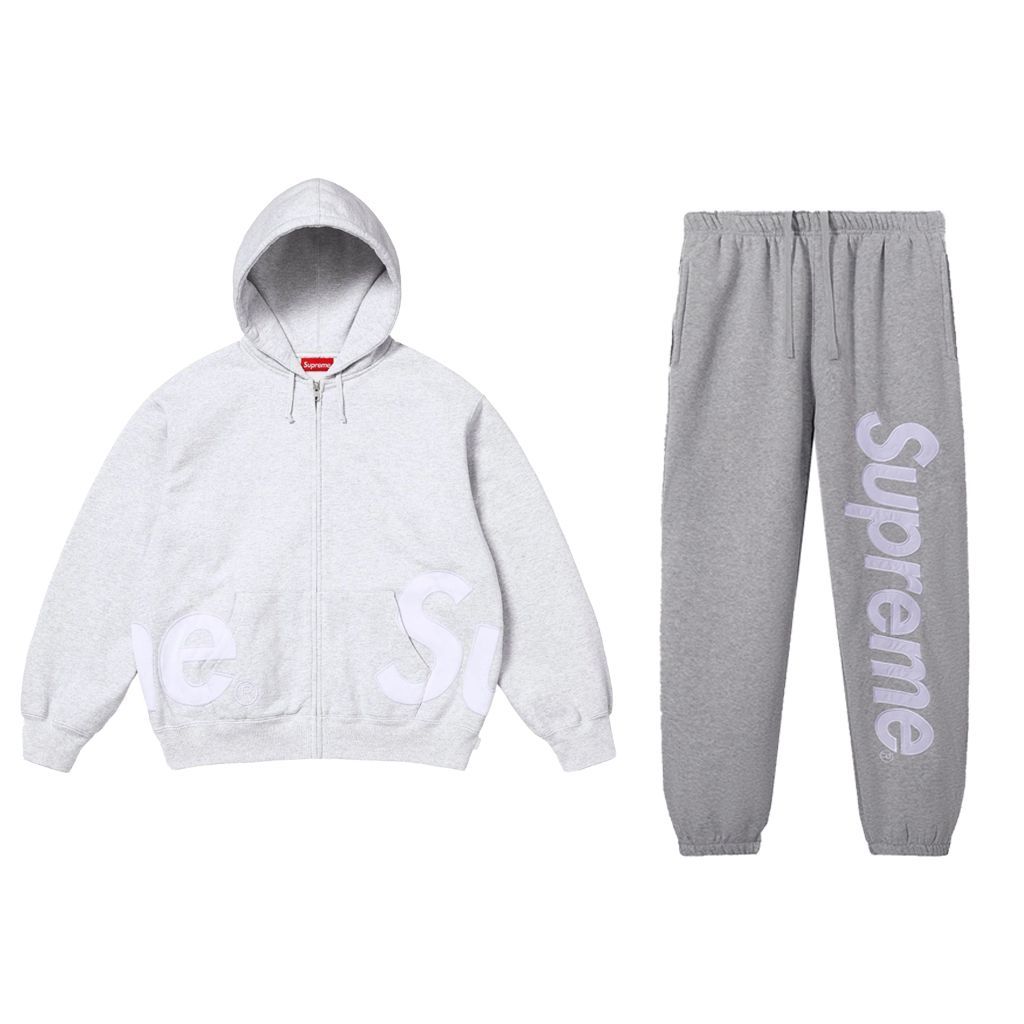 Supreme Hooded Sweatshirt & Sweatpant Set Grey OKLU20261482
