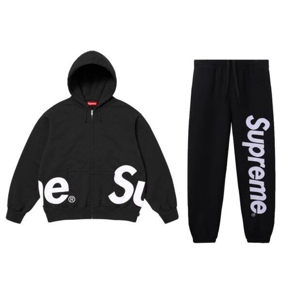 Supreme Hooded Sweatshirt & Sweatpant Set Black OKLU20261483