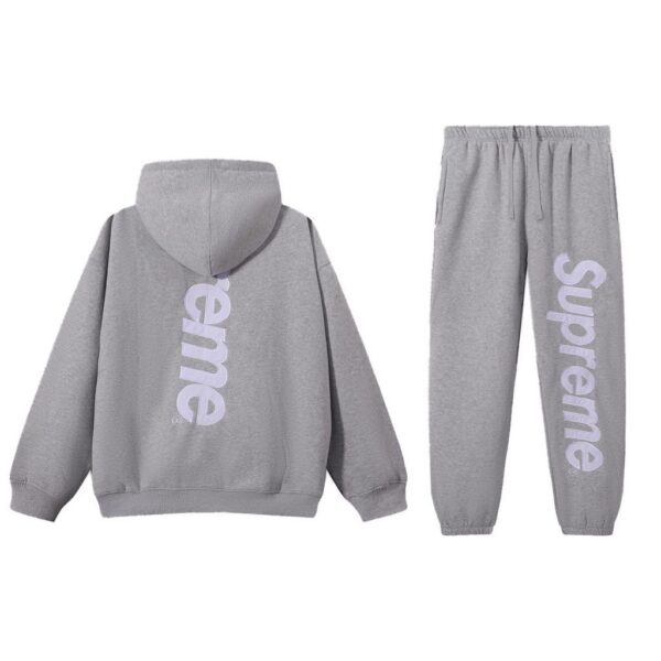 Supreme Hooded Sweatshirt & Sweatpant Set Grey OKLU20261485