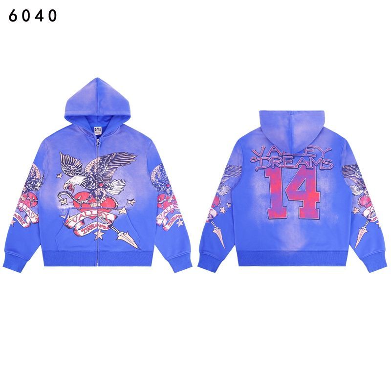 Vale Forever Valley Retro Casual Hoodie BLUE set OKLU20261512