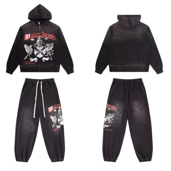 Vale Forever Valley Casual Hoodie Black set OKLU20261516