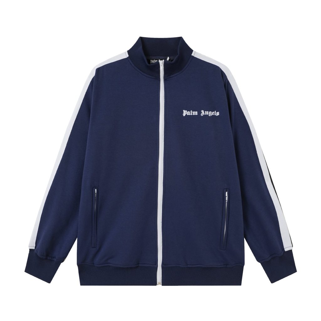 Palm Angels Zip-Up Classic Track Jacket & Pants Set navy blue OKLU20261522