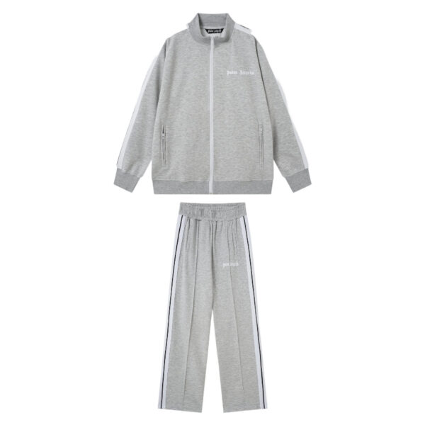 Palm Angels Zip-Up Classic Track Jacket & Pants Set Grey OKLU20261523