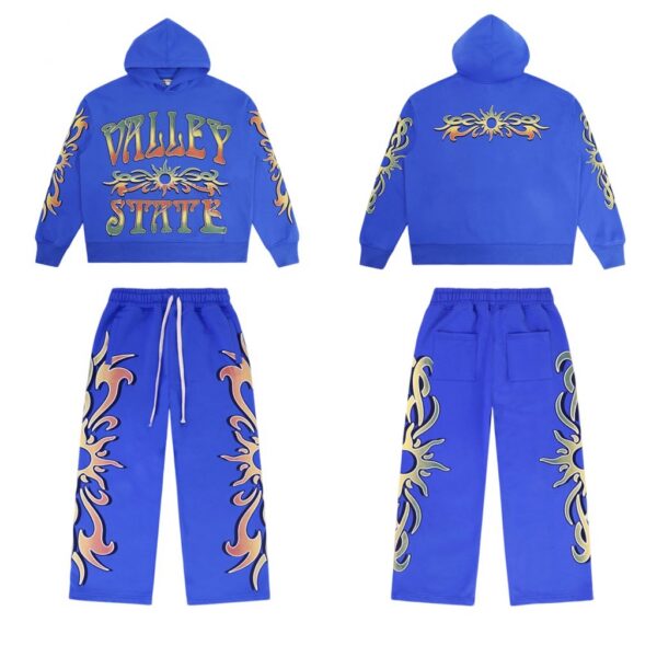 Vale Forever Valley Retro Casual Hoodie Black set OKLU20261528